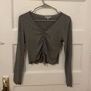 Antistar crop top with tightening string in the middle